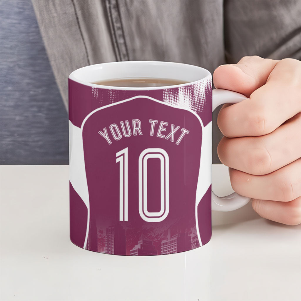 Personalised Sea Eagles Rugby Ceramic Mug Eagle Mascot Sydney Skyline 3D Graphic