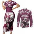 Personalised Sea Eagles Rugby Couples Matching Short Sleeve Bodycon Dress and Long Sleeve Button Shirt Eagle Mascot Sydney Skyline 3D Graphic