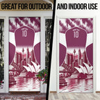 Personalised Sea Eagles Rugby Door Cover Eagle Mascot Sydney Skyline 3D Graphic