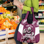 Personalised Sea Eagles Rugby Grocery Bag Eagle Mascot Sydney Skyline 3D Graphic