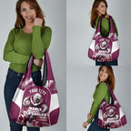 Personalised Sea Eagles Rugby Grocery Bag Eagle Mascot Sydney Skyline 3D Graphic