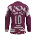 Personalised Sea Eagles Rugby Hockey Jersey Eagle Mascot Sydney Skyline 3D Graphic