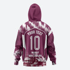 Personalised Sea Eagles Rugby Hoodie Eagle Mascot Sydney Skyline 3D Graphic
