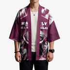 Personalised Sea Eagles Rugby Kimono Eagle Mascot Sydney Skyline 3D Graphic