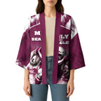 Personalised Sea Eagles Rugby Kimono Eagle Mascot Sydney Skyline 3D Graphic