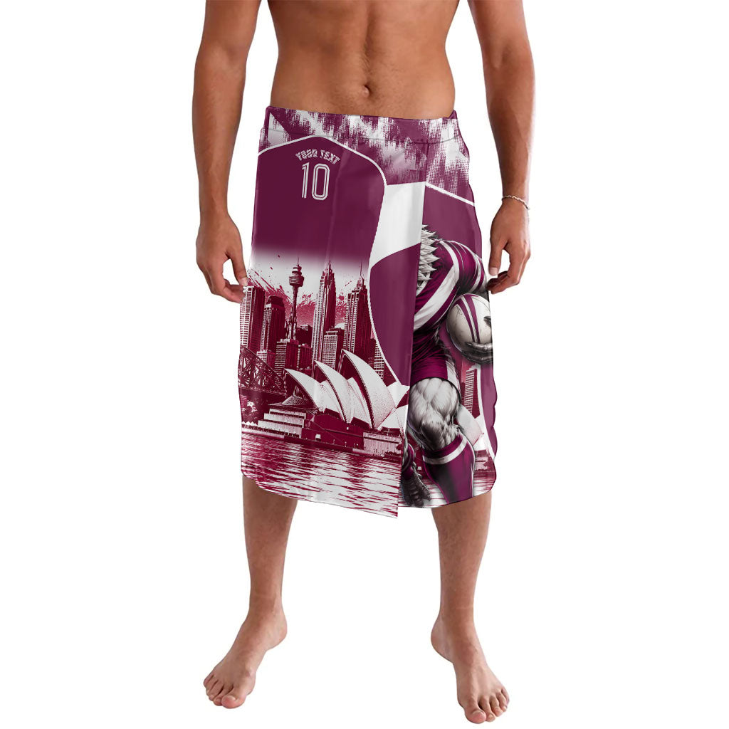 Personalised Sea Eagles Rugby Lavalava Eagle Mascot Sydney Skyline 3D Graphic