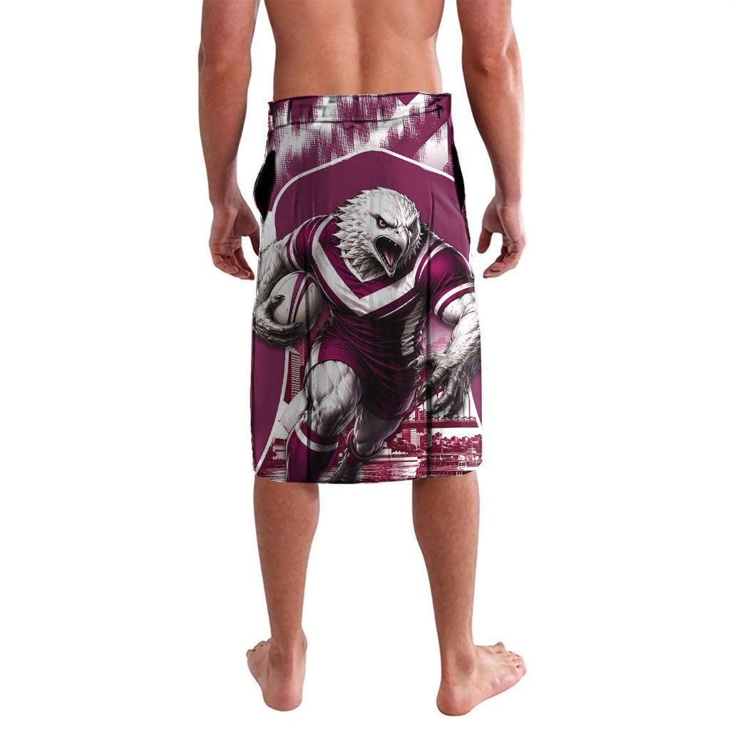 Personalised Sea Eagles Rugby Lavalava Eagle Mascot Sydney Skyline 3D Graphic