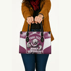 Personalised Sea Eagles Rugby Leather Bag Eagle Mascot Sydney Skyline 3D Graphic