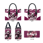 Personalised Sea Eagles Rugby Leather Bag Eagle Mascot Sydney Skyline 3D Graphic