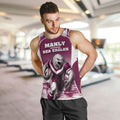 Personalised Sea Eagles Rugby Men Tank Top Eagle Mascot Sydney Skyline 3D Graphic