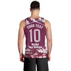 Personalised Sea Eagles Rugby Men Tank Top Eagle Mascot Sydney Skyline 3D Graphic