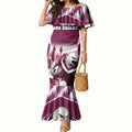 Personalised Sea Eagles Rugby Mermaid Dress Eagle Mascot Sydney Skyline 3D Graphic