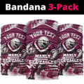Personalised Sea Eagles Rugby Neck Gaiter Eagle Mascot Sydney Skyline 3D Graphic