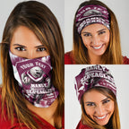 Personalised Sea Eagles Rugby Neck Gaiter Eagle Mascot Sydney Skyline 3D Graphic