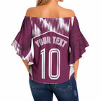 Personalised Sea Eagles Rugby Off Shoulder Wrap Waist Top Eagle Mascot Sydney Skyline 3D Graphic