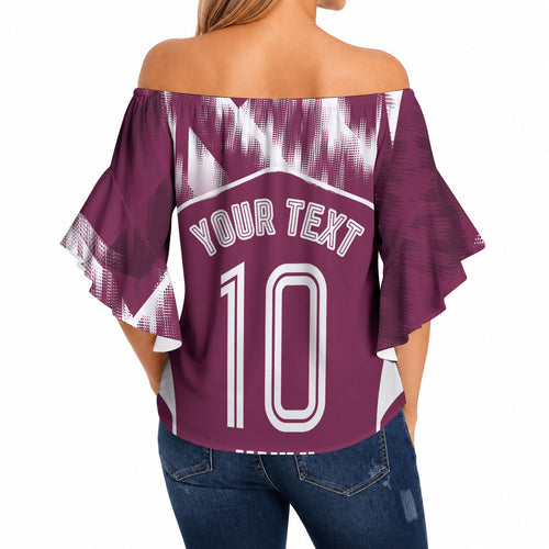 Personalised Sea Eagles Rugby Off Shoulder Wrap Waist Top Eagle Mascot Sydney Skyline 3D Graphic