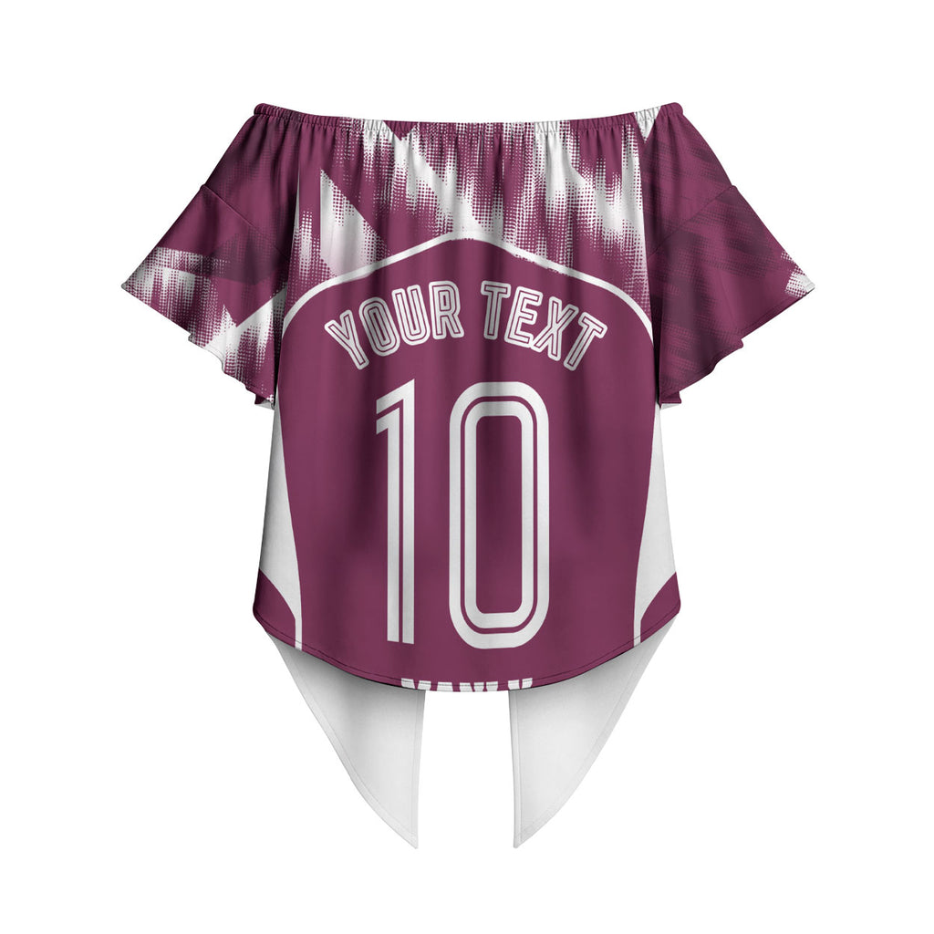 Personalised Sea Eagles Rugby Off Shoulder Wrap Waist Top Eagle Mascot Sydney Skyline 3D Graphic