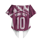 Personalised Sea Eagles Rugby Off Shoulder Wrap Waist Top Eagle Mascot Sydney Skyline 3D Graphic