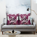 Personalised Sea Eagles Rugby Pillow Cover Eagle Mascot Sydney Skyline 3D Graphic