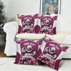Personalised Sea Eagles Rugby Pillow Cover Eagle Mascot Sydney Skyline 3D Graphic
