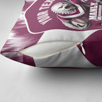 Personalised Sea Eagles Rugby Pillow Cover Eagle Mascot Sydney Skyline 3D Graphic