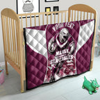 Personalised Sea Eagles Rugby Quilt Eagle Mascot Sydney Skyline 3D Graphic