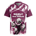 Personalised Sea Eagles Rugby Rugby Jersey Eagle Mascot Sydney Skyline 3D Graphic