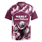 Personalised Sea Eagles Rugby Rugby Jersey Eagle Mascot Sydney Skyline 3D Graphic