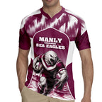 Personalised Sea Eagles Rugby Rugby Jersey Eagle Mascot Sydney Skyline 3D Graphic