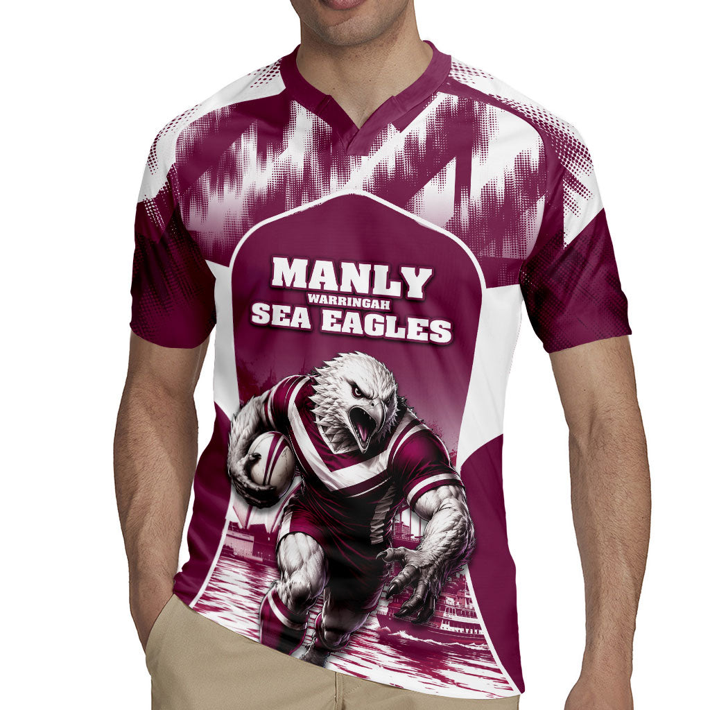 Personalised Sea Eagles Rugby Rugby Jersey Eagle Mascot Sydney Skyline 3D Graphic