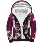 Personalised Sea Eagles Rugby Sherpa Hoodie Eagle Mascot Sydney Skyline 3D Graphic