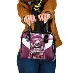 Personalised Sea Eagles Rugby Shoulder Handbag Eagle Mascot Sydney Skyline 3D Graphic