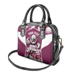 Personalised Sea Eagles Rugby Shoulder Handbag Eagle Mascot Sydney Skyline 3D Graphic