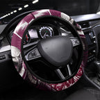 Sea Eagles Rugby Steering Wheel Cover Eagle Mascot Sydney Skyline 3D Graphic