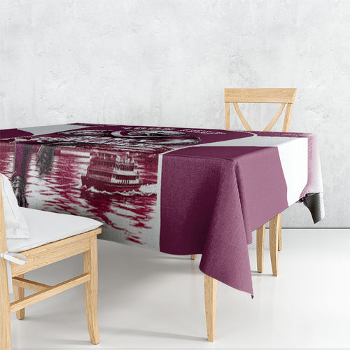 Personalised Sea Eagles Rugby Tablecloth Eagle Mascot Sydney Skyline 3D Graphic