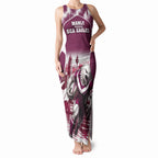 Personalised Sea Eagles Rugby Tank Maxi Dress Eagle Mascot Sydney Skyline 3D Graphic
