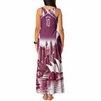 Personalised Sea Eagles Rugby Tank Maxi Dress Eagle Mascot Sydney Skyline 3D Graphic