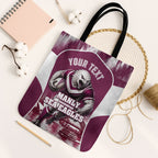 Personalised Sea Eagles Rugby Tote Bag Eagle Mascot Sydney Skyline 3D Graphic