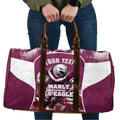 Personalised Sea Eagles Rugby Travel Bag Eagle Mascot Sydney Skyline 3D Graphic