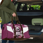 Personalised Sea Eagles Rugby Travel Bag Eagle Mascot Sydney Skyline 3D Graphic