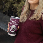 Personalised Sea Eagles Rugby Tumbler Cup Eagle Mascot Sydney Skyline 3D Graphic