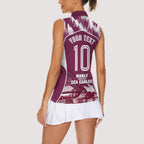 Personalised Sea Eagles Rugby Women Sleeveless Polo Shirt Eagle Mascot Sydney Skyline 3D Graphic