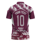 Personalised Sea Eagles Rugby Zipper Polo Shirt Eagle Mascot Sydney Skyline 3D Graphic