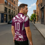 Personalised Sea Eagles Rugby Zipper Polo Shirt Eagle Mascot Sydney Skyline 3D Graphic