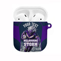 Personalised Sharks Rugby AirPods Case Storm Monster Mascot City Skyline 3D Graphic