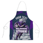 Personalised Sharks Rugby Apron Storm Monster Mascot City Skyline 3D Graphic