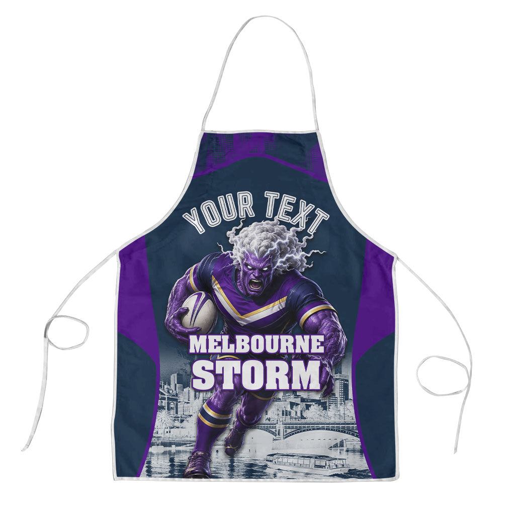 Personalised Sharks Rugby Apron Storm Monster Mascot City Skyline 3D Graphic