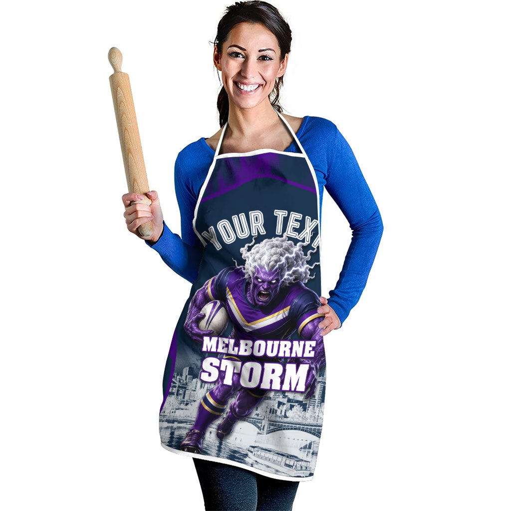 Personalised Sharks Rugby Apron Storm Monster Mascot City Skyline 3D Graphic