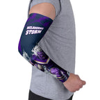 Personalised Sharks Rugby Arm Sleeves Storm Monster Mascot City Skyline 3D Graphic