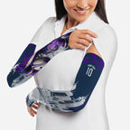 Personalised Sharks Rugby Arm Sleeves Storm Monster Mascot City Skyline 3D Graphic